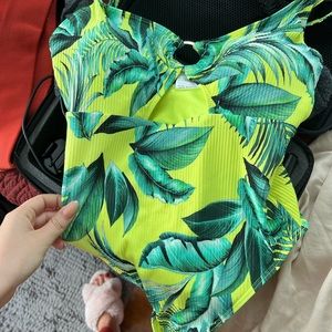 tropical one piece bathing suit